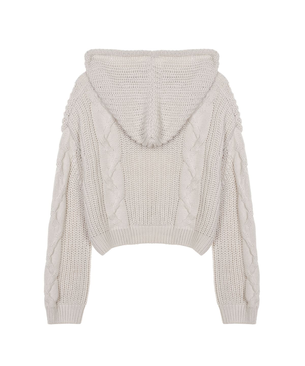 닉앤니콜(NICK&NICOLE) COZY BUTTON CABLE HOODIE KNIT_BEIGE