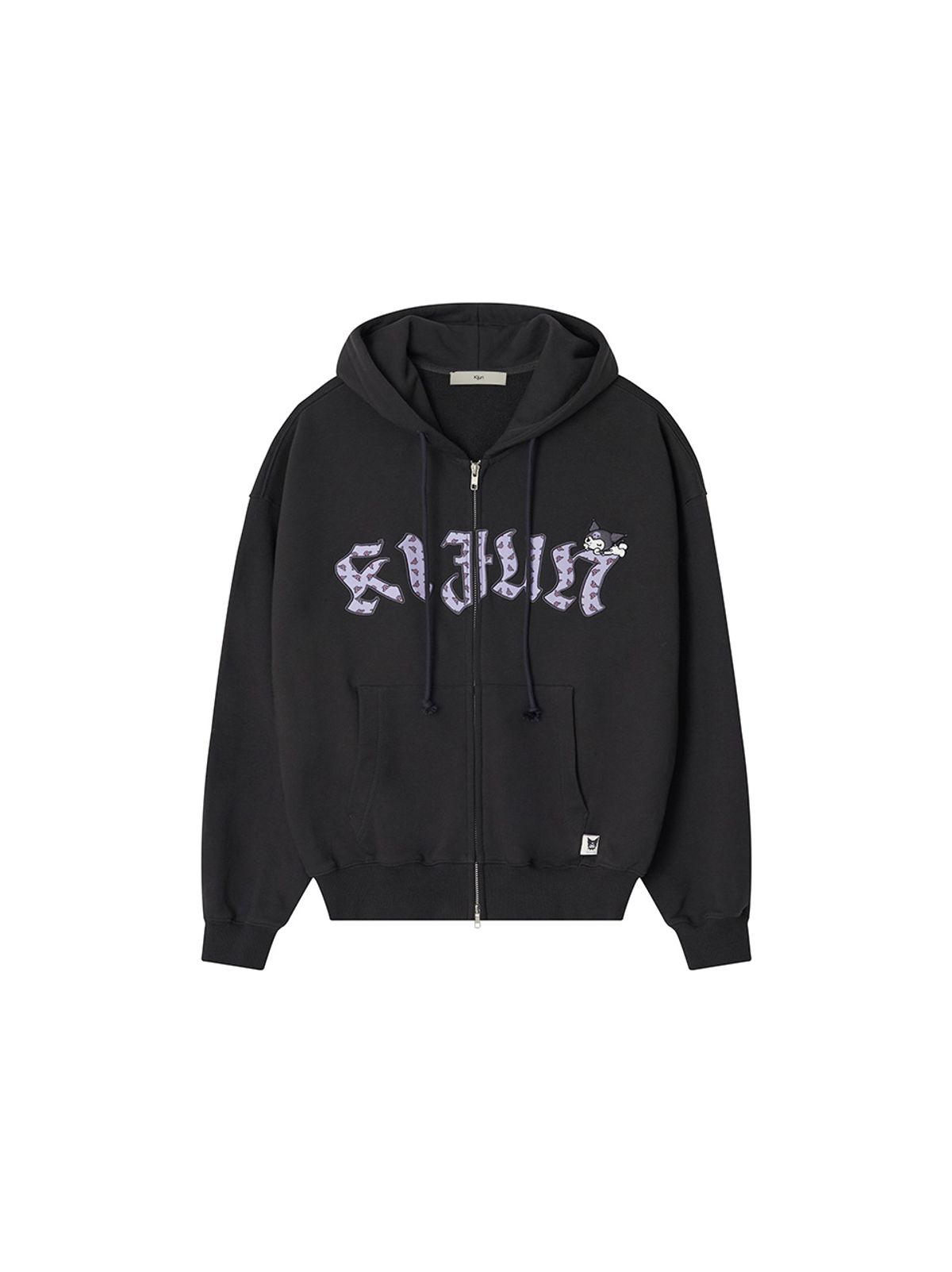 기준(KIJUN) Kuromi Rose Zip-up Hoodie Charcoal