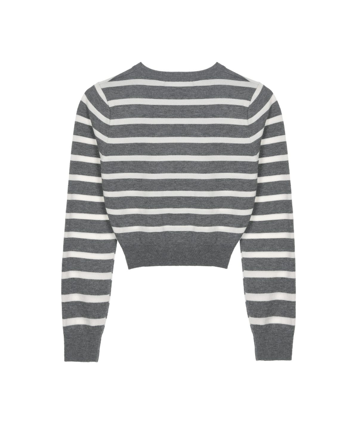 닉앤니콜(NICK&NICOLE) MINI BUTTERFLY SIGNATURE STRIPE KNIT_GRAY
