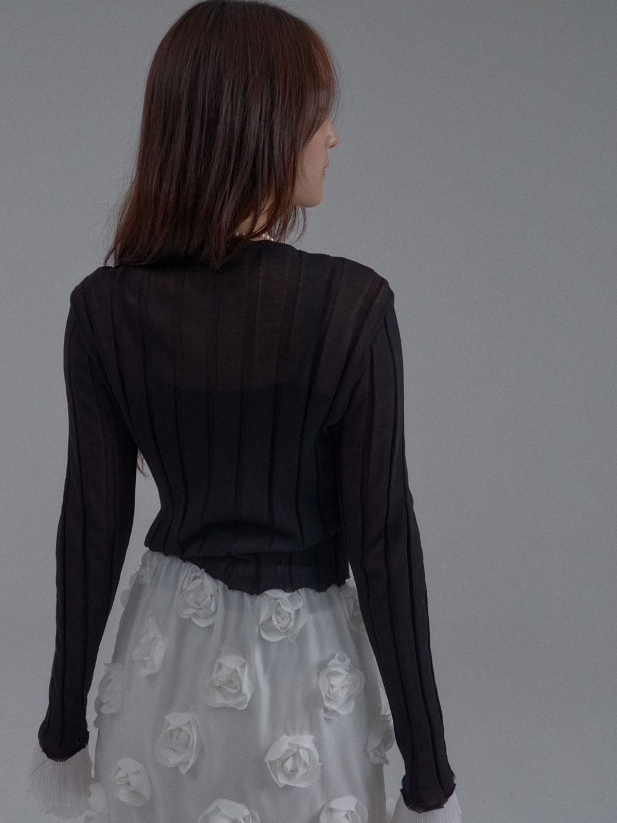 쏘리, 투 머치 러브(SORRY, TOO MUCH LOVE) Pure Elegance Knit Cardigan_Black