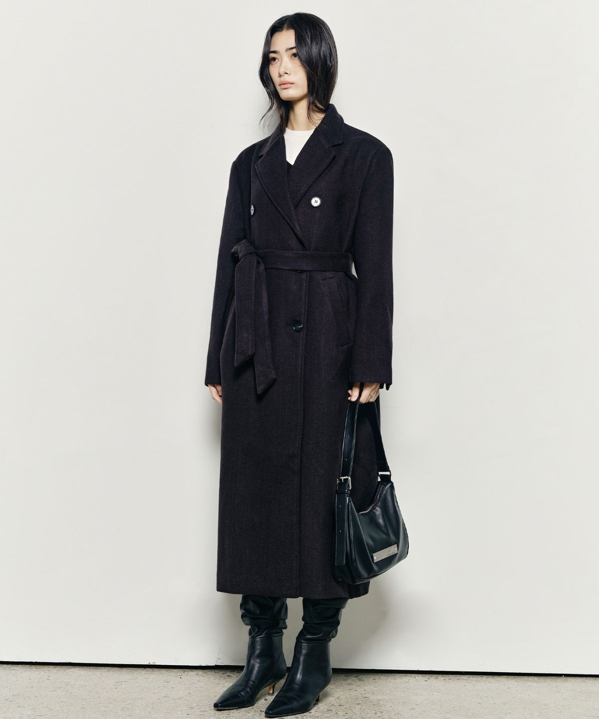 닉앤니콜(NICK&NICOLE) NICOLE WOOL DOUBLE LONG COAT_BLACK