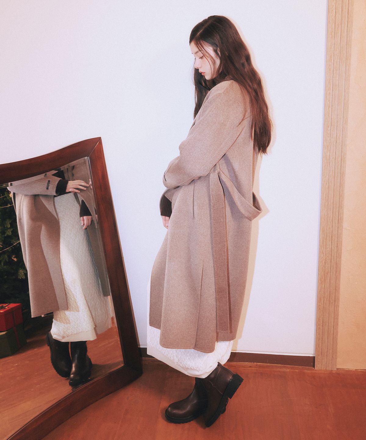 로엠(ROEM) 벨티드 롱코트_RMJHF4VR02