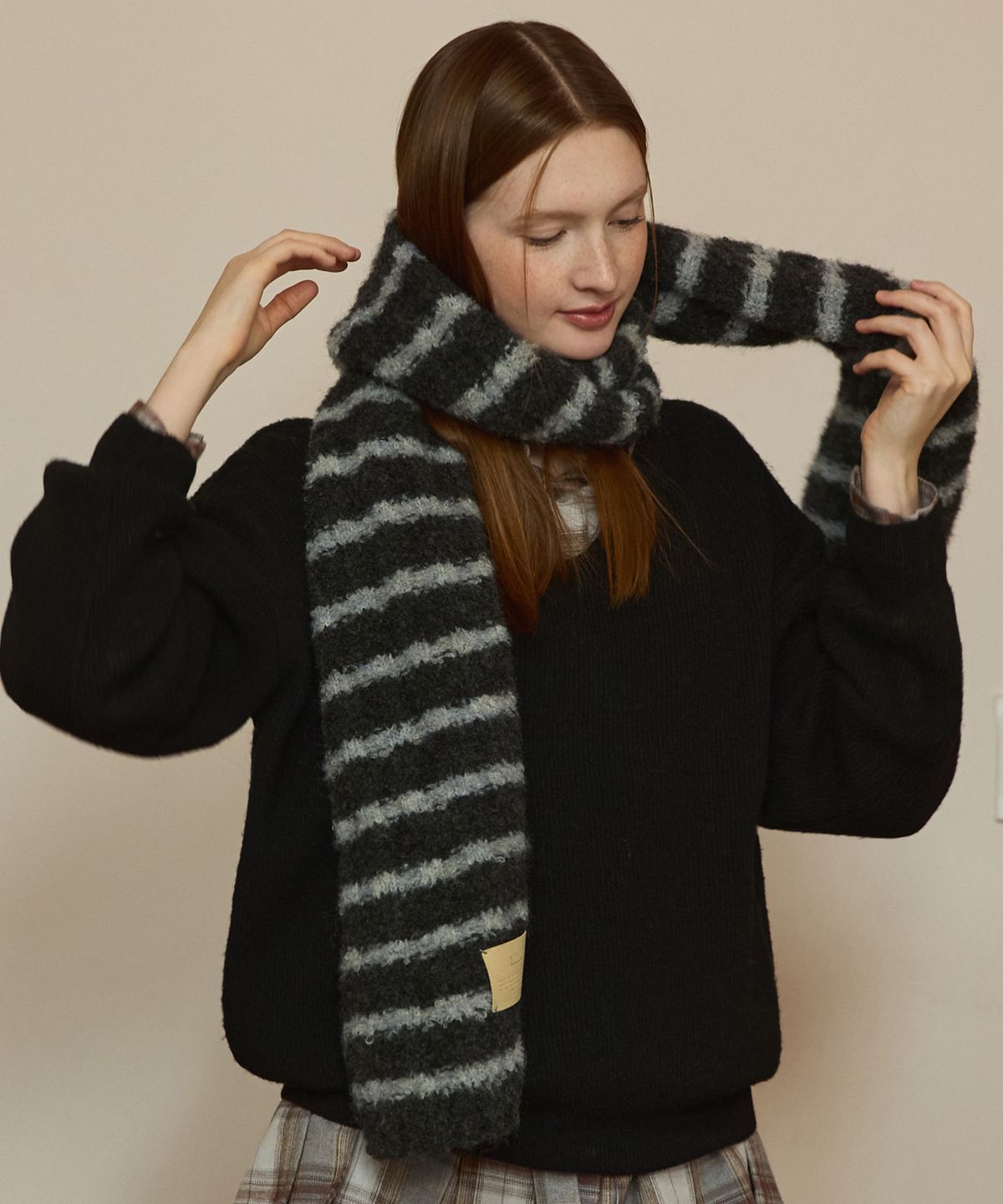 어다울(ADAUL) Bubbly stripe long muffler - 5color
