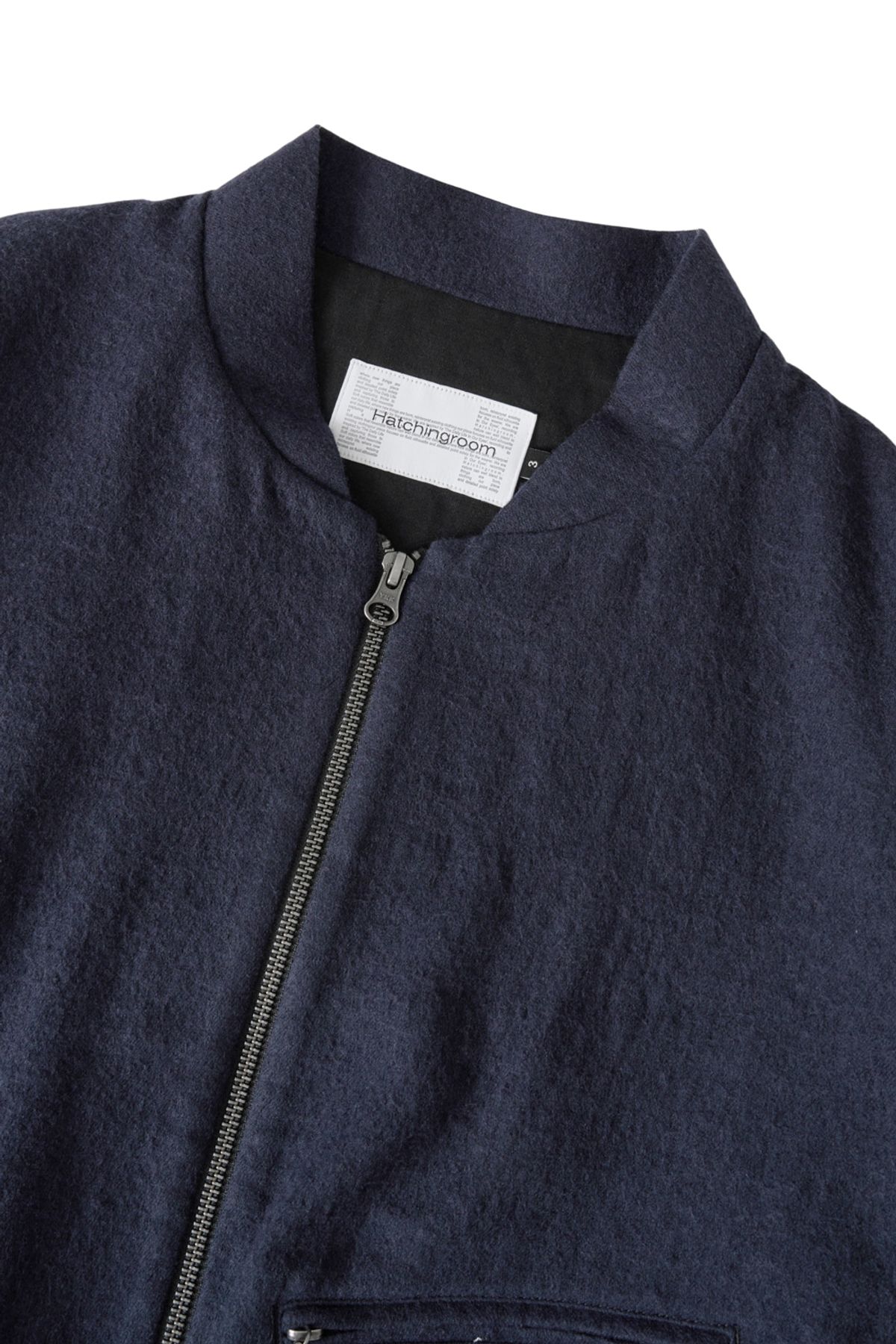 해칭룸(HATCHINGROOM) Hairy Bomber Jacket Dark Navy