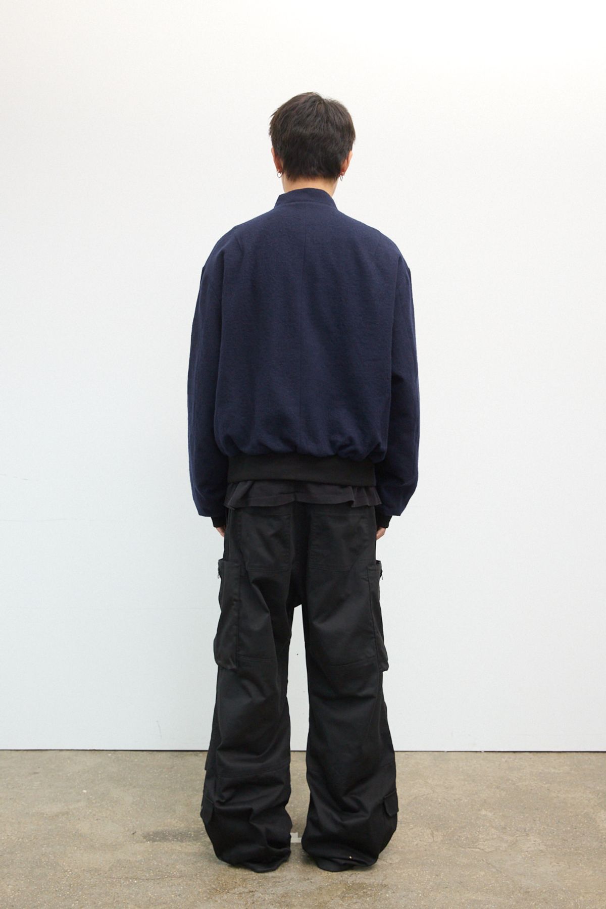 해칭룸(HATCHINGROOM) Hairy Bomber Jacket Dark Navy