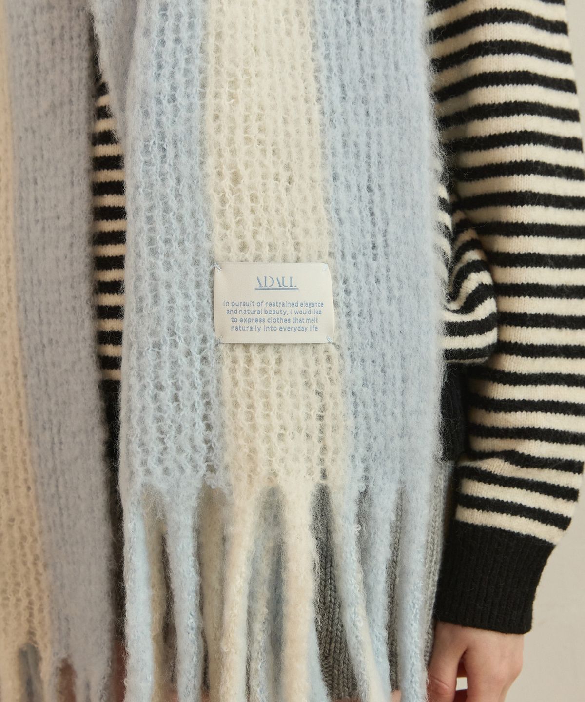 어다울(ADAUL) Height stripe rege long muffler - 2color