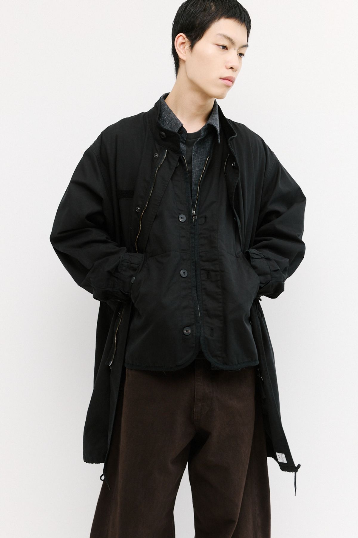 해칭룸(HATCHINGROOM) Liner Jacket Black