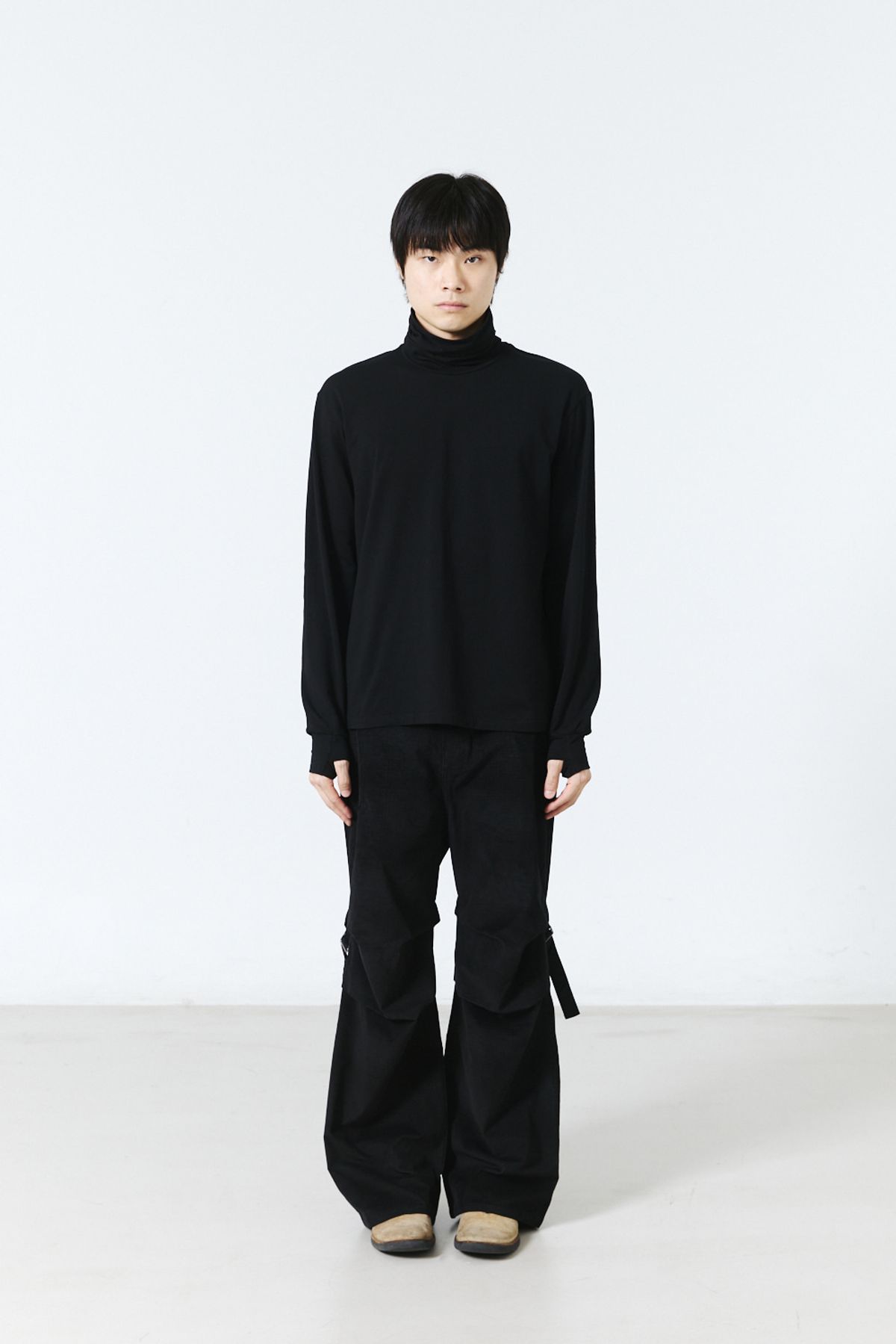 해칭룸(HATCHINGROOM) Bondage Snow Trousers Corduroy Shadow Check Black