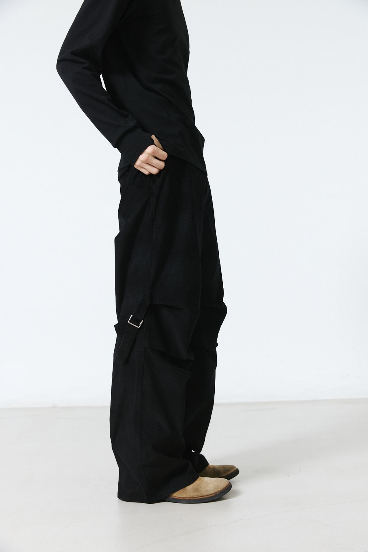 해칭룸(HATCHINGROOM) Bondage Snow Trousers Corduroy Shadow Check Black