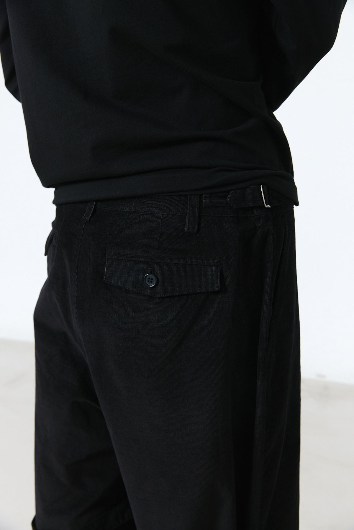 해칭룸(HATCHINGROOM) Bondage Snow Trousers Corduroy Shadow Check Black