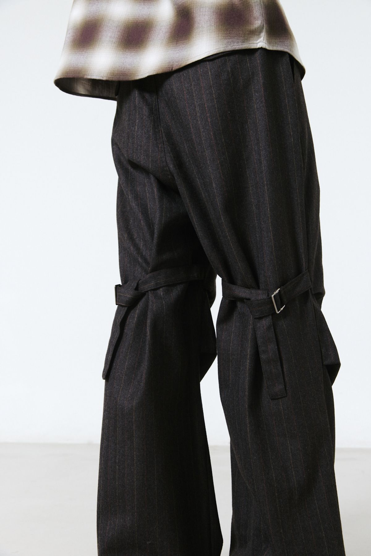해칭룸(HATCHINGROOM) Bondage Snow Trousers Stripe Brown