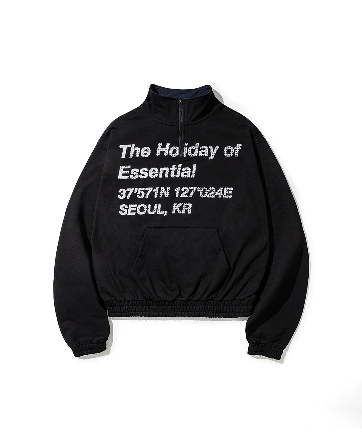 익스프레스홀리데이(EXPRESSHOLIDAY) 홀리데이 에센셜 하프집업_블랙