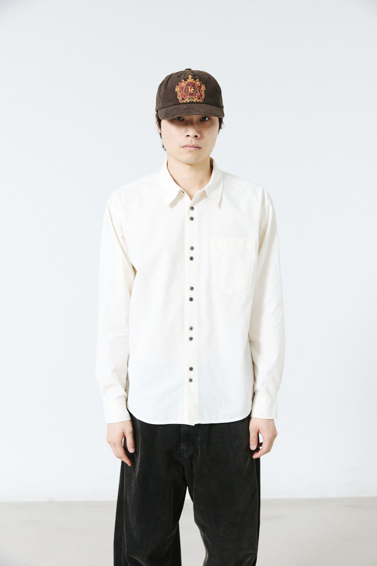 해칭룸(HATCHINGROOM) Rana Shirt Silk Nep Ecru