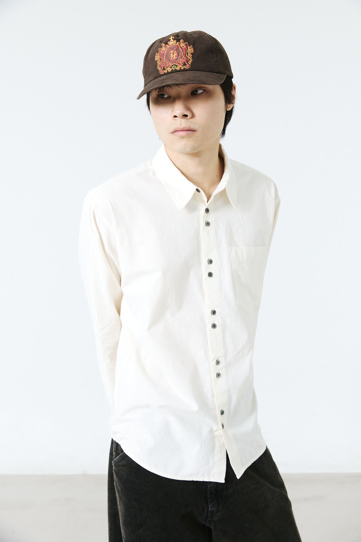 해칭룸(HATCHINGROOM) Rana Shirt Silk Nep Ecru