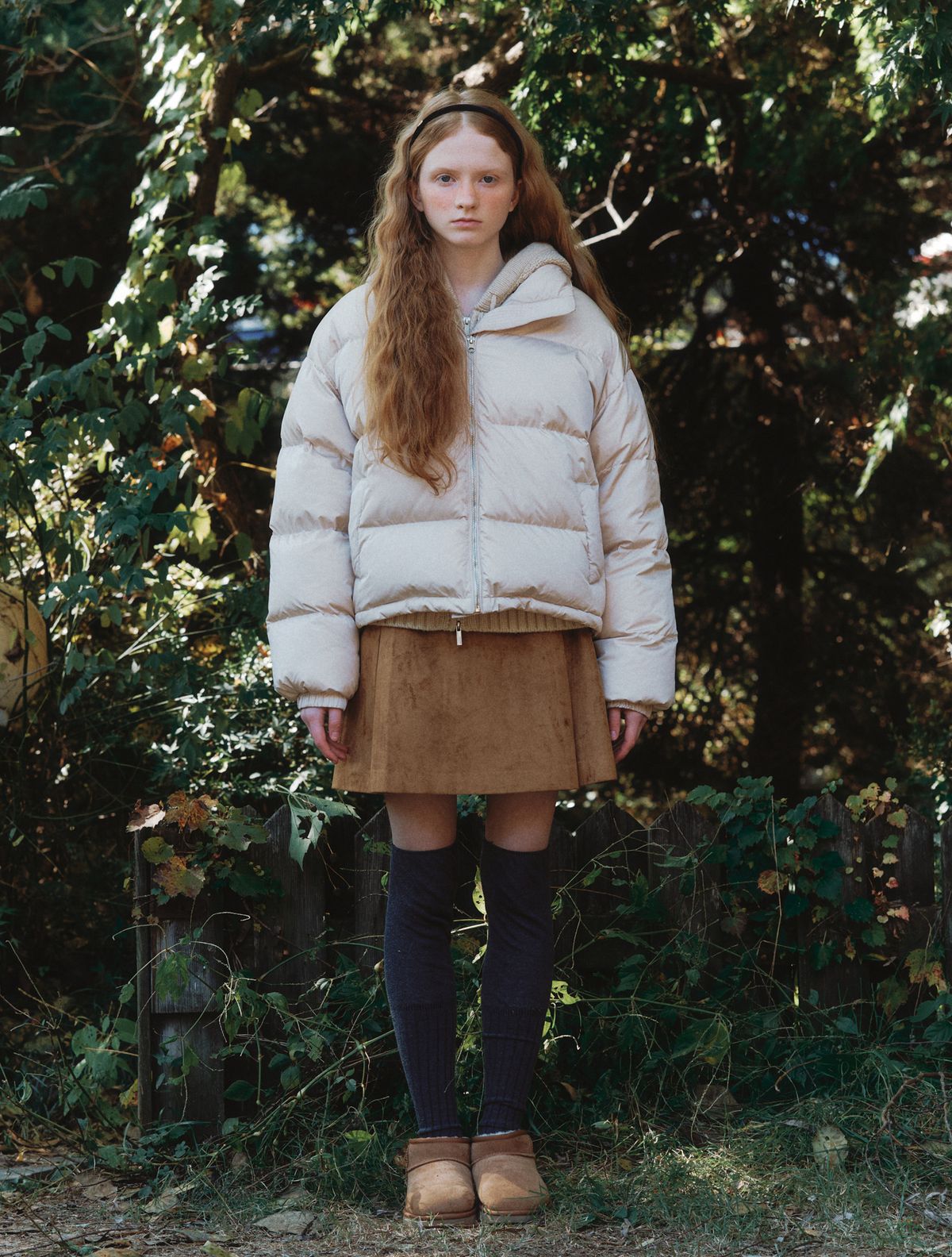 클루니(CLUNY) Shiny Puffer Short Padding - light pink
