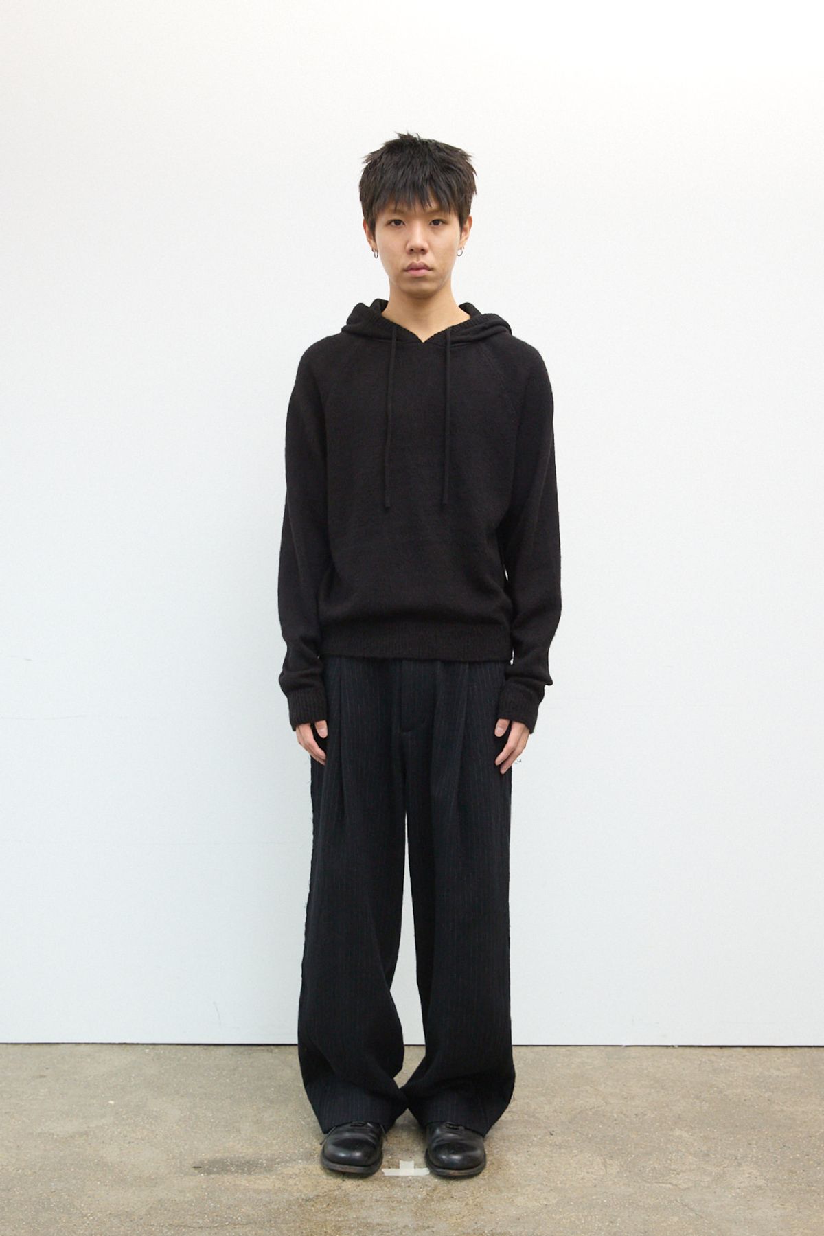 해칭룸(HATCHINGROOM) Base Hoodie Knit Black