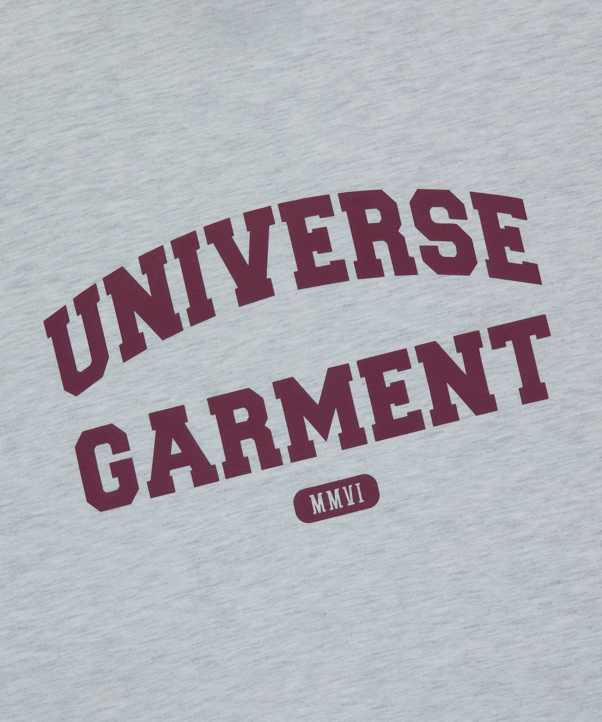 유니버스 가먼트(UNIVERSE GARMENT) UG 애슬래틱 로고 티셔츠_MELANGE GREY