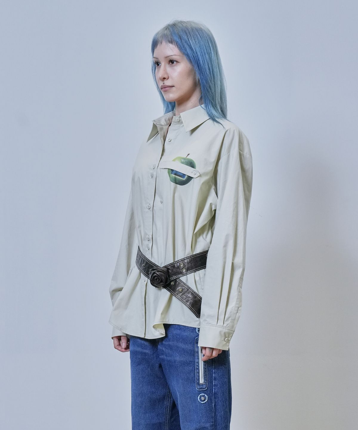 뉴제(NEWGE) Veiled Sky Shirts (YELLOW BEIGE)
