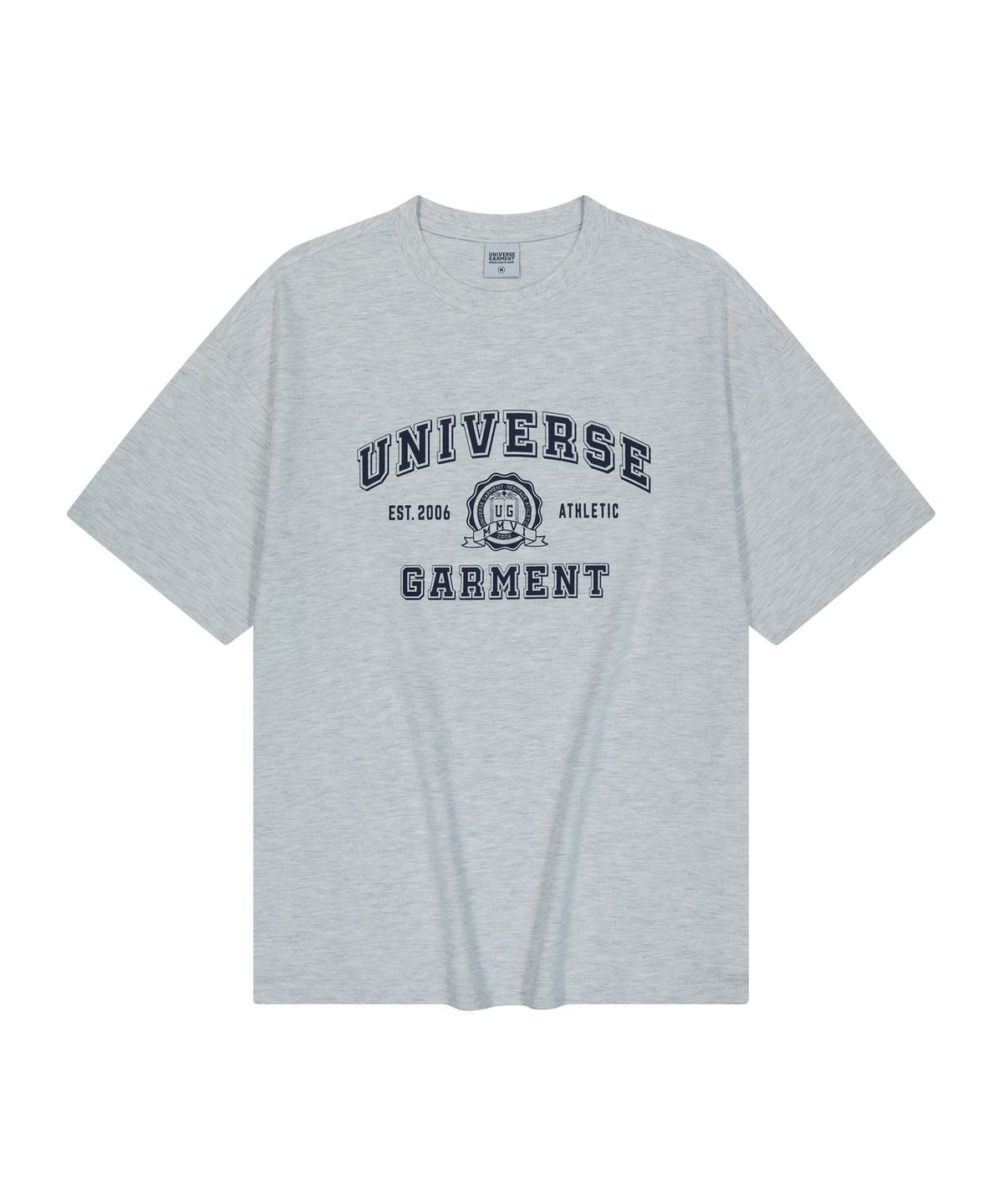 유니버스 가먼트(UNIVERSE GARMENT) UG 심볼 로고 프린트 티셔츠_MELANGE GREY