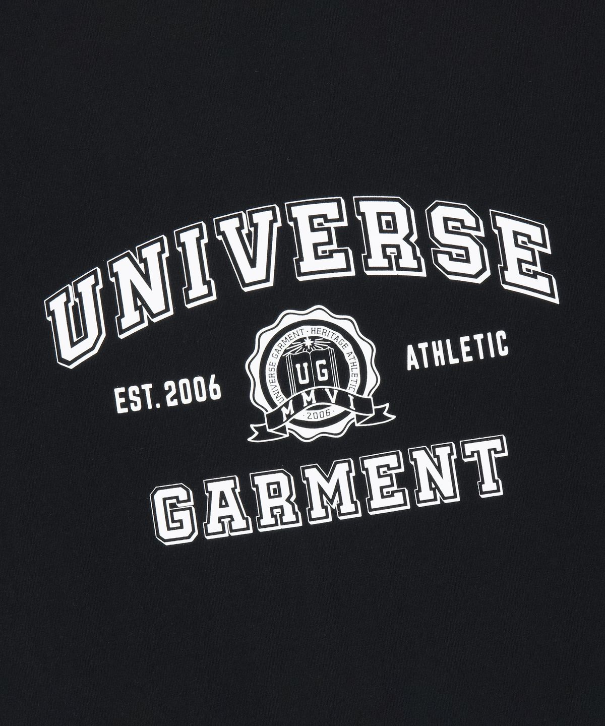 유니버스 가먼트(UNIVERSE GARMENT) UG 심볼 로고 프린트 티셔츠_BLACK