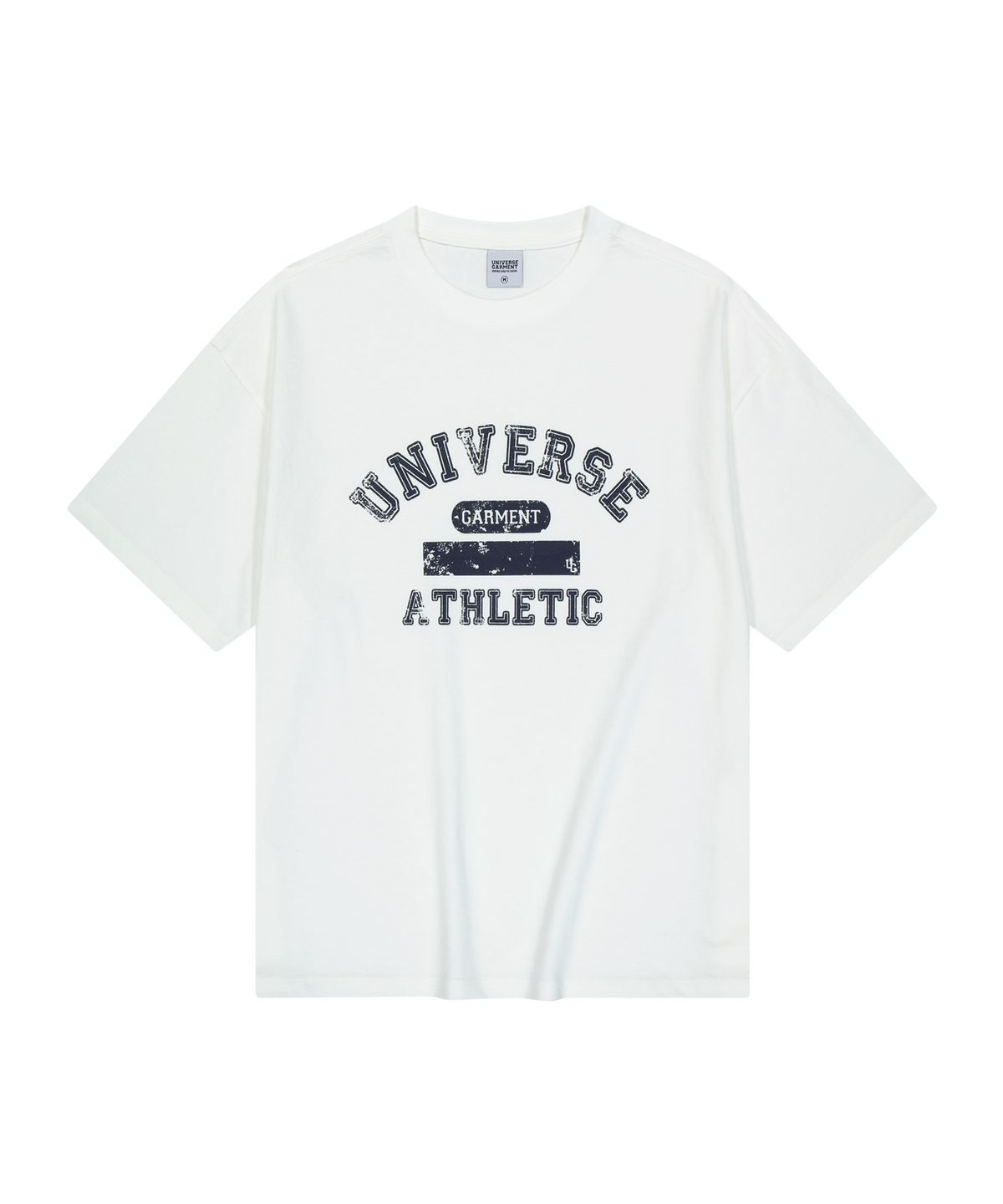 유니버스 가먼트(UNIVERSE GARMENT) UG 크랙 프린트 티셔츠_WHITE