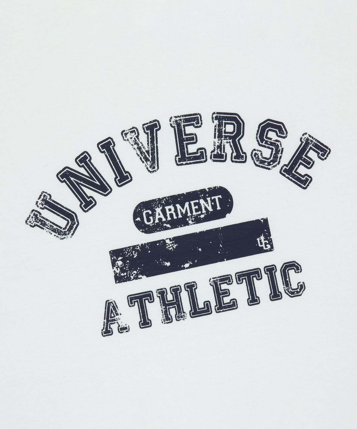 유니버스 가먼트(UNIVERSE GARMENT) UG 크랙 프린트 티셔츠_WHITE