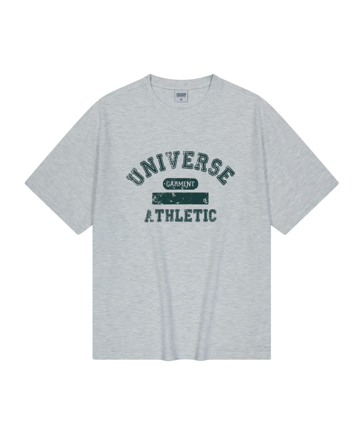 유니버스 가먼트(UNIVERSE GARMENT) UG 크랙 프린트 티셔츠_MELANGE GREY