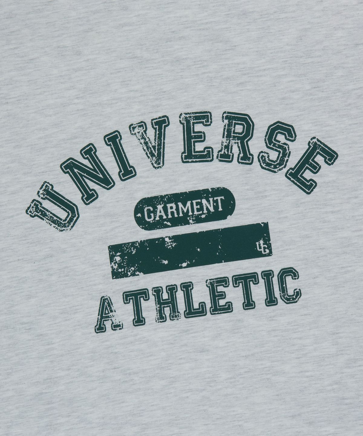 유니버스 가먼트(UNIVERSE GARMENT) UG 크랙 프린트 티셔츠_MELANGE GREY