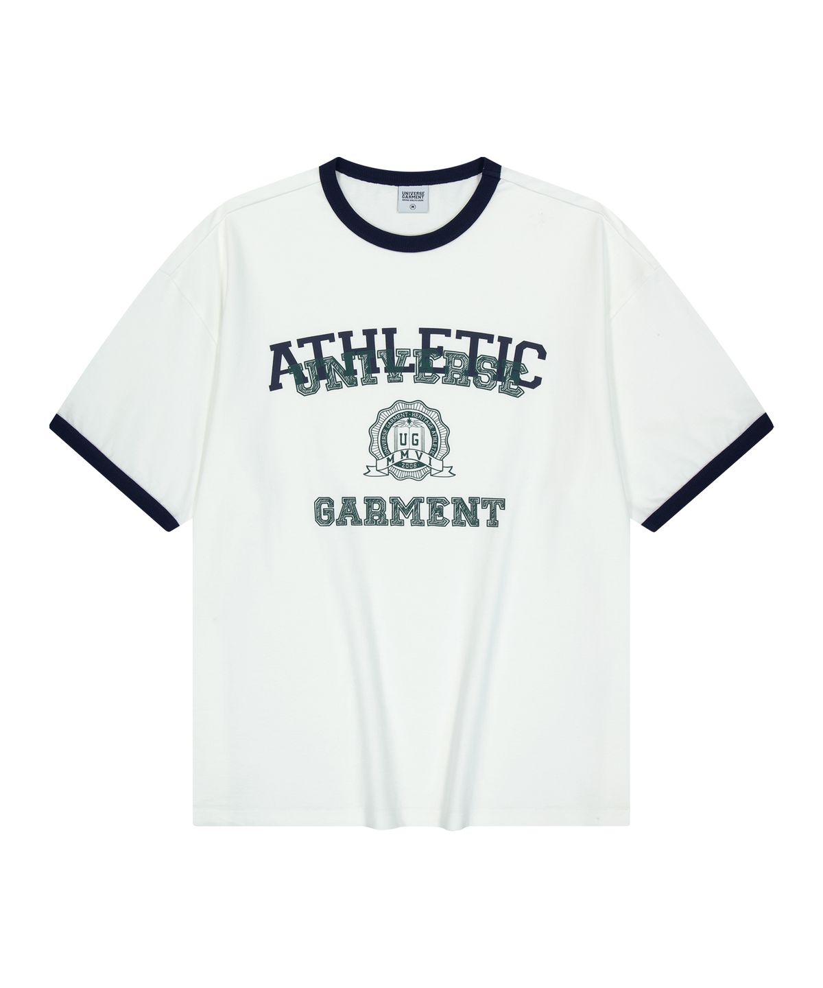 유니버스 가먼트(UNIVERSE GARMENT) UG 애슬래틱 링거 티셔츠_WHITE
