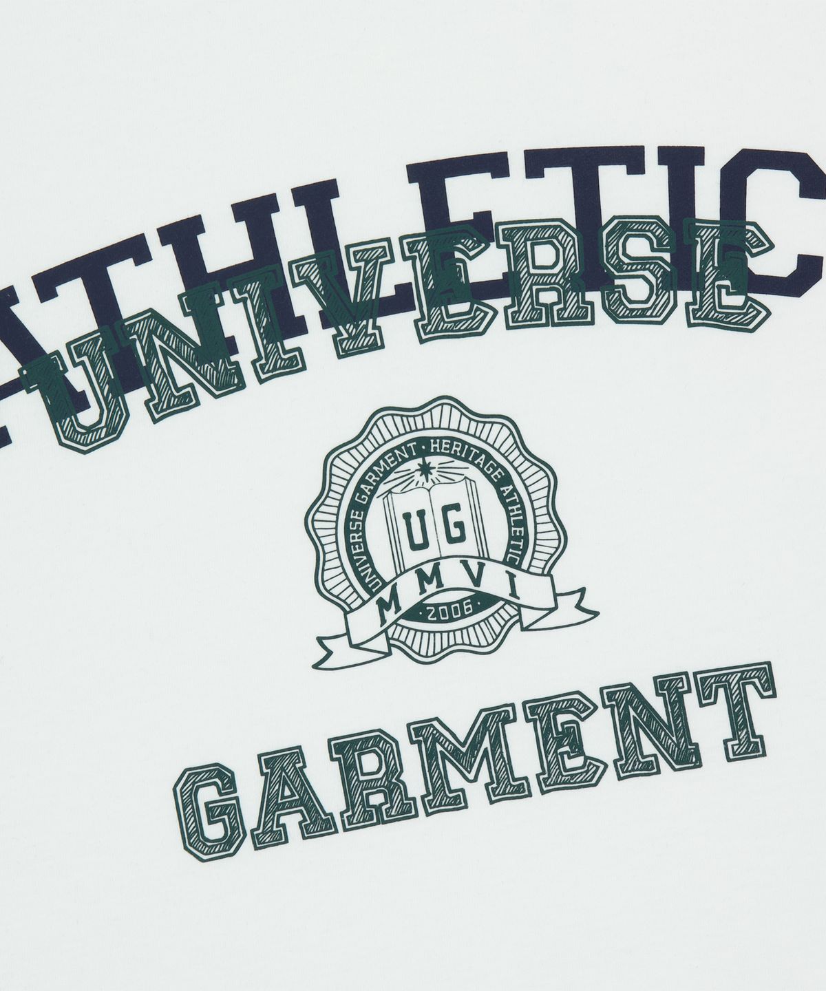 유니버스 가먼트(UNIVERSE GARMENT) UG 애슬래틱 링거 티셔츠_WHITE