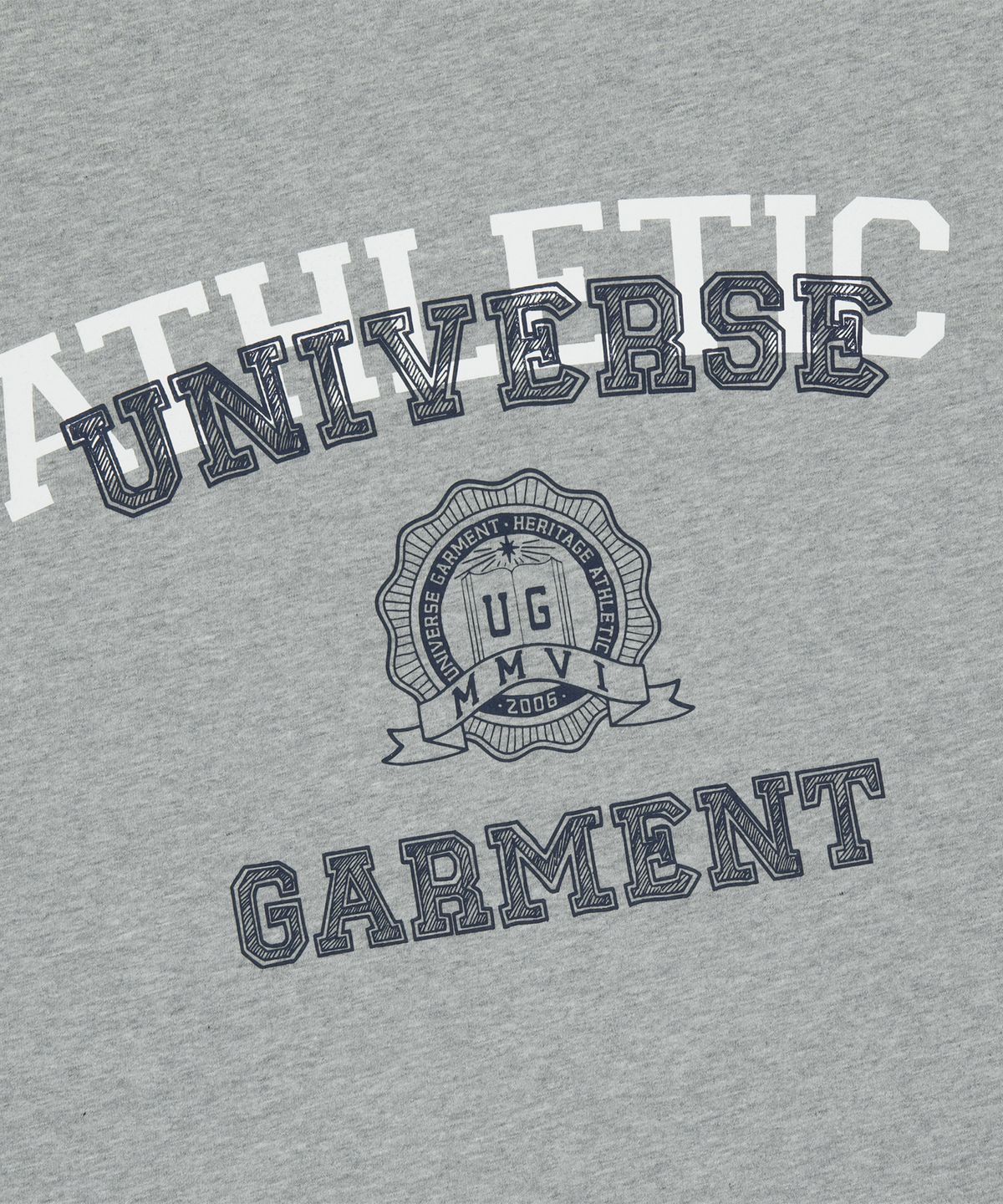 유니버스 가먼트(UNIVERSE GARMENT) UG 애슬래틱 링거 티셔츠_MELANGE GREY