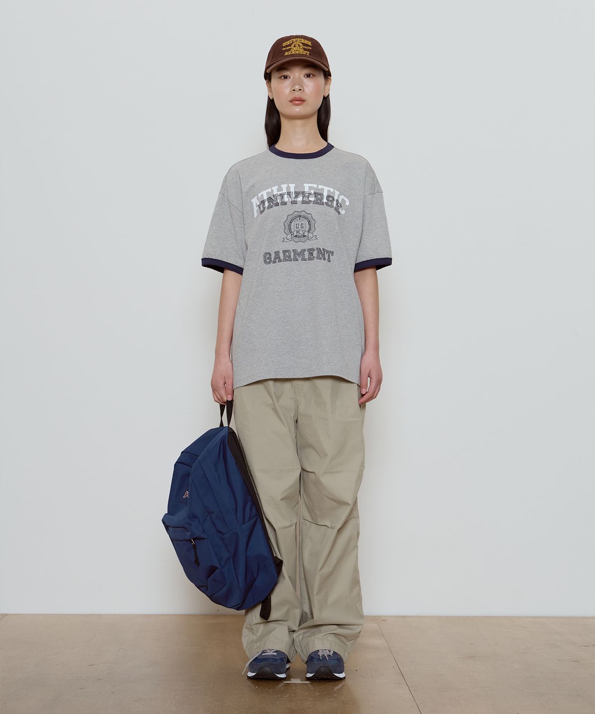 유니버스 가먼트(UNIVERSE GARMENT) UG 애슬래틱 링거 티셔츠_MELANGE GREY