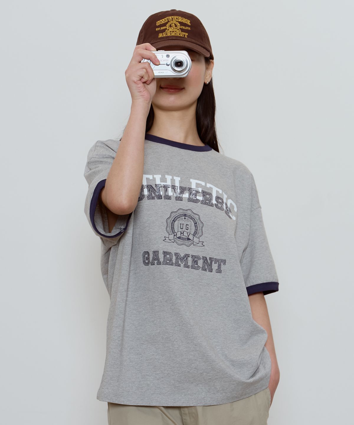 유니버스 가먼트(UNIVERSE GARMENT) UG 애슬래틱 링거 티셔츠_MELANGE GREY