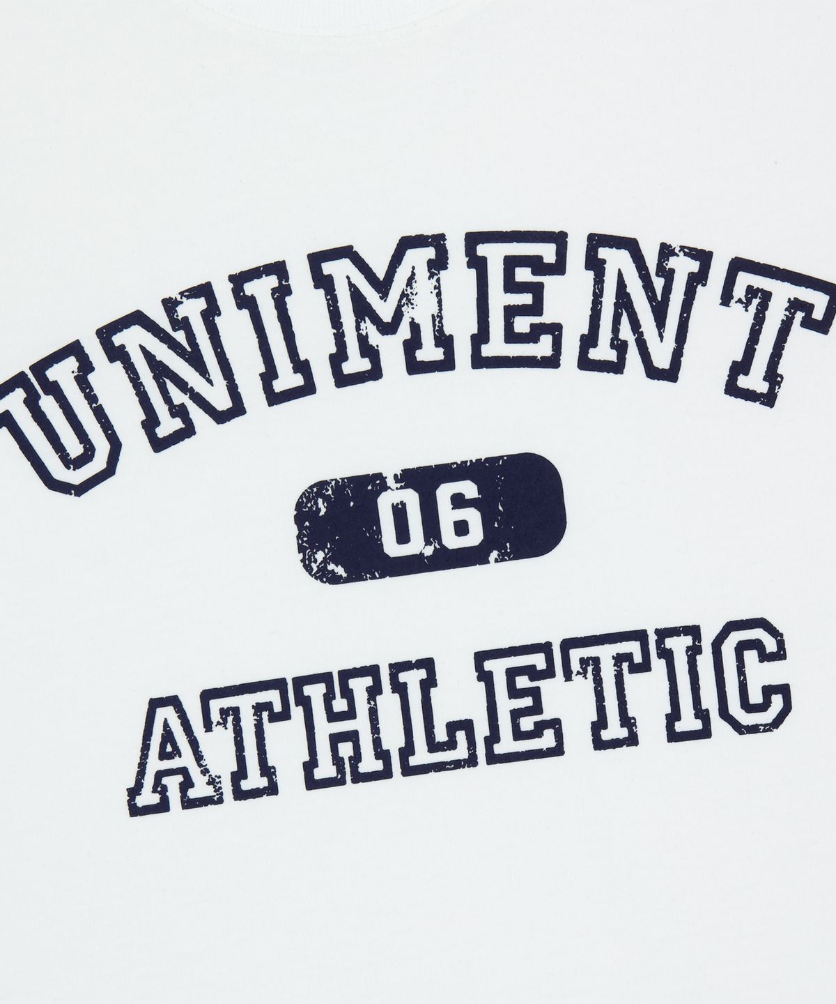 유니버스 가먼트(UNIVERSE GARMENT) UG 크랙 슬림 우먼티셔츠_WHITE