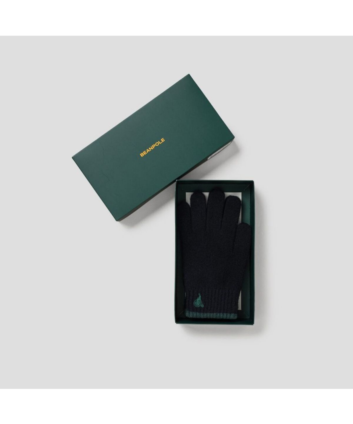 빈폴 액세서리(BEANPOLE ACCESSORY) 울혼방 배색 컬러자수 니트 장갑  네이비