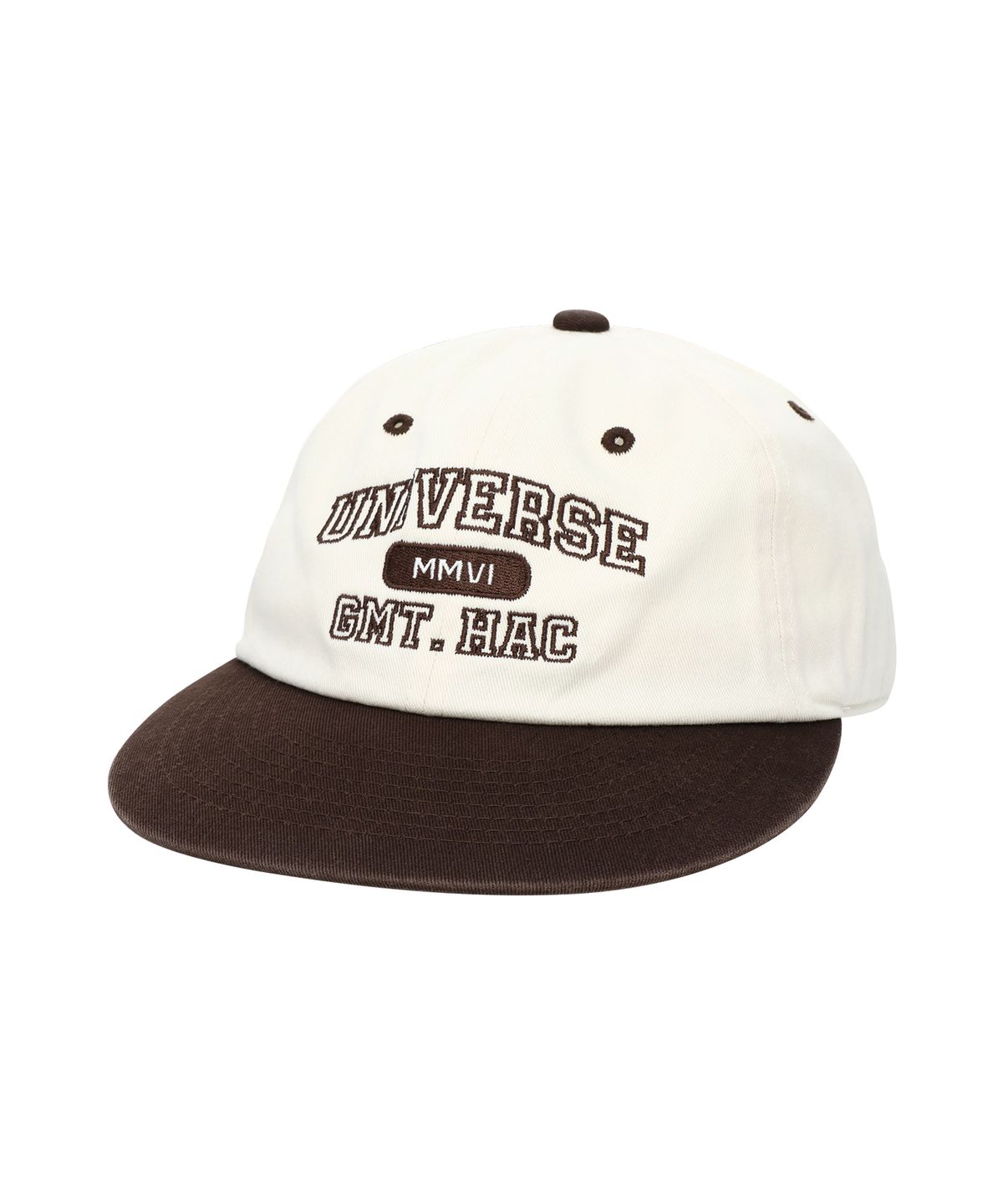 유니버스 가먼트(UNIVERSE GARMENT) UG 투톤 로고 워싱 캡_BROWN