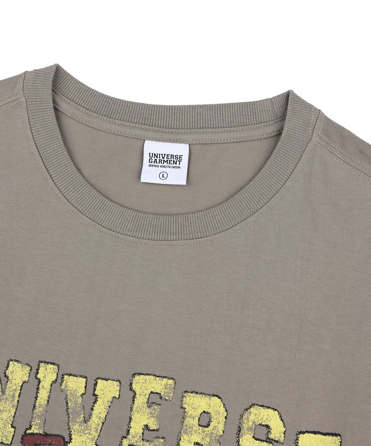 유니버스 가먼트(UNIVERSE GARMENT) UG 빈티지 애슬래틱 티셔츠_Beige