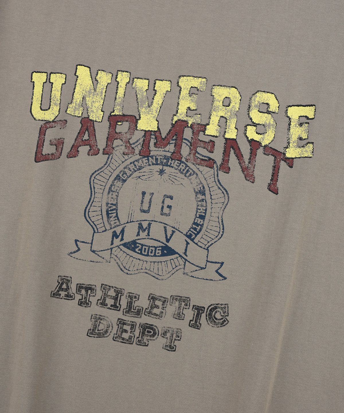 유니버스 가먼트(UNIVERSE GARMENT) UG 빈티지 애슬래틱 티셔츠_Beige