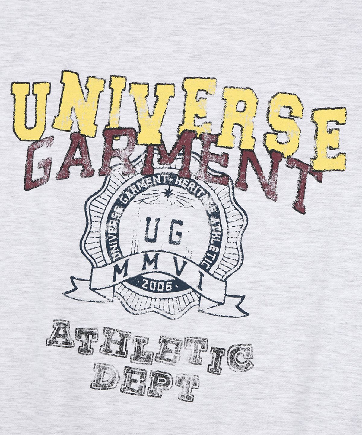 유니버스 가먼트(UNIVERSE GARMENT) UG 빈티지 애슬래틱 티셔츠_Melange Grey