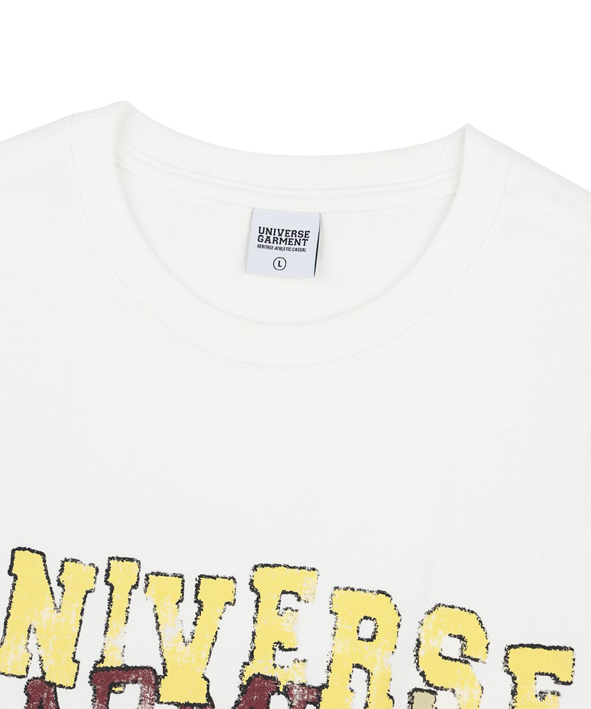 유니버스 가먼트(UNIVERSE GARMENT) UG 빈티지 애슬래틱 티셔츠_White