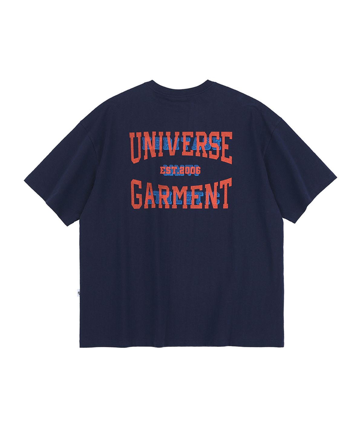 유니버스 가먼트(UNIVERSE GARMENT) UG 레트로 투톤 엠블럼 티셔츠_Navy