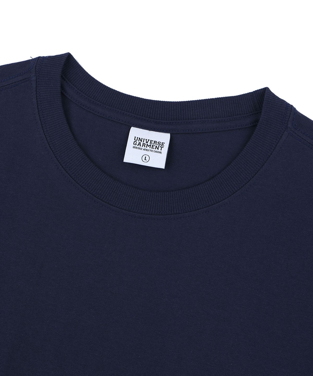 유니버스 가먼트(UNIVERSE GARMENT) UG 레트로 투톤 엠블럼 티셔츠_Navy