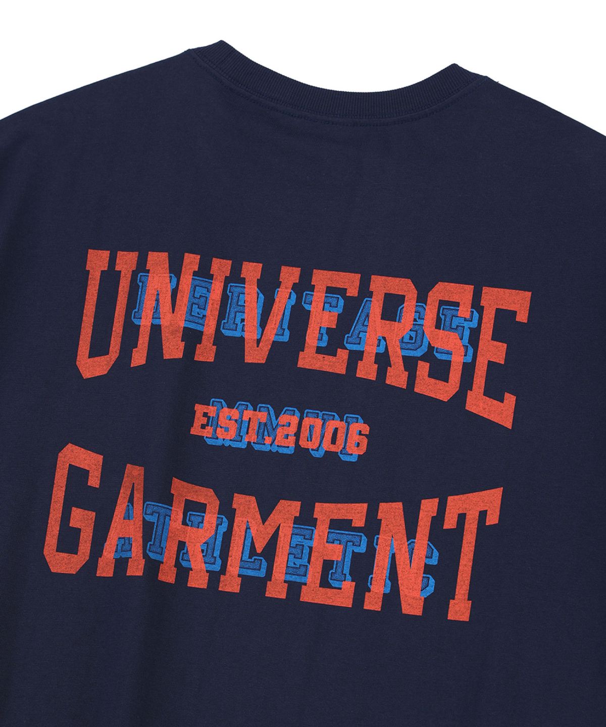 유니버스 가먼트(UNIVERSE GARMENT) UG 레트로 투톤 엠블럼 티셔츠_Navy