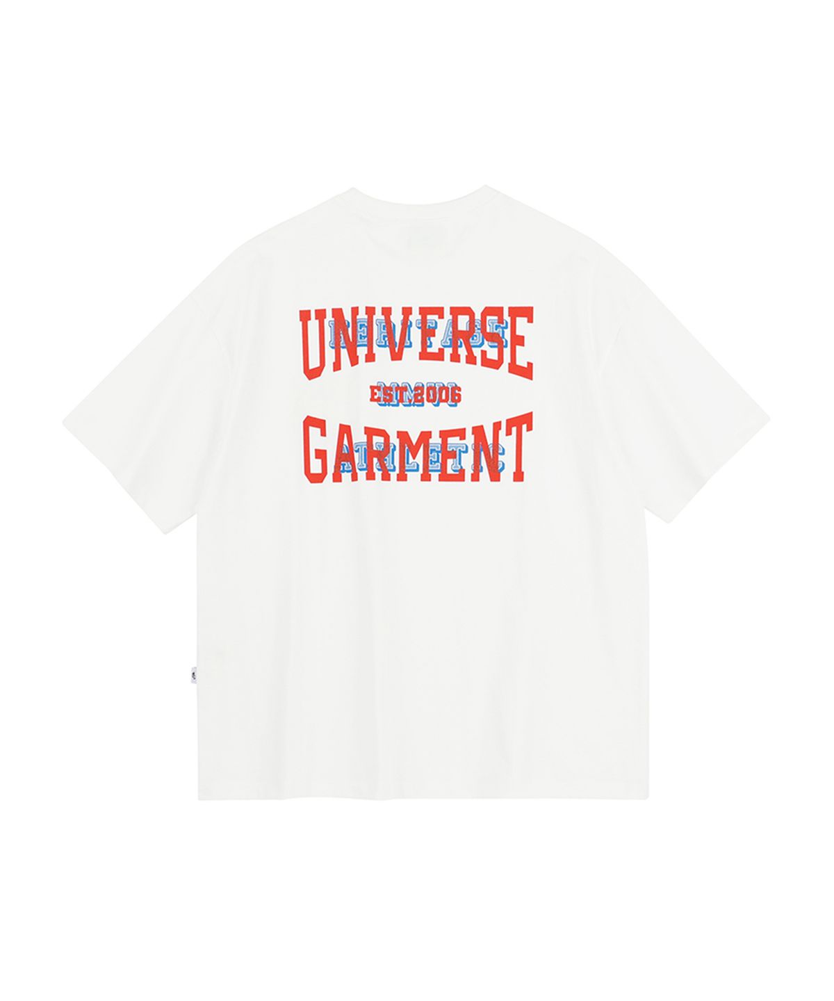 유니버스 가먼트(UNIVERSE GARMENT) UG 레트로 투톤 엠블럼 티셔츠_White