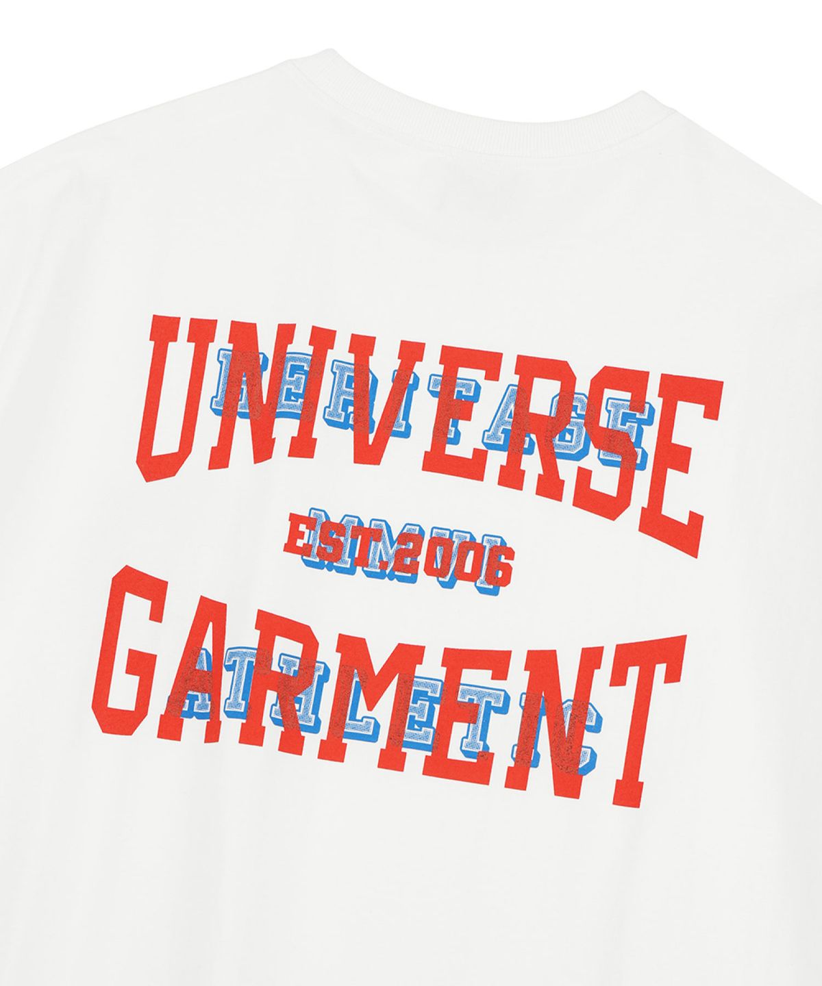 유니버스 가먼트(UNIVERSE GARMENT) UG 레트로 투톤 엠블럼 티셔츠_White