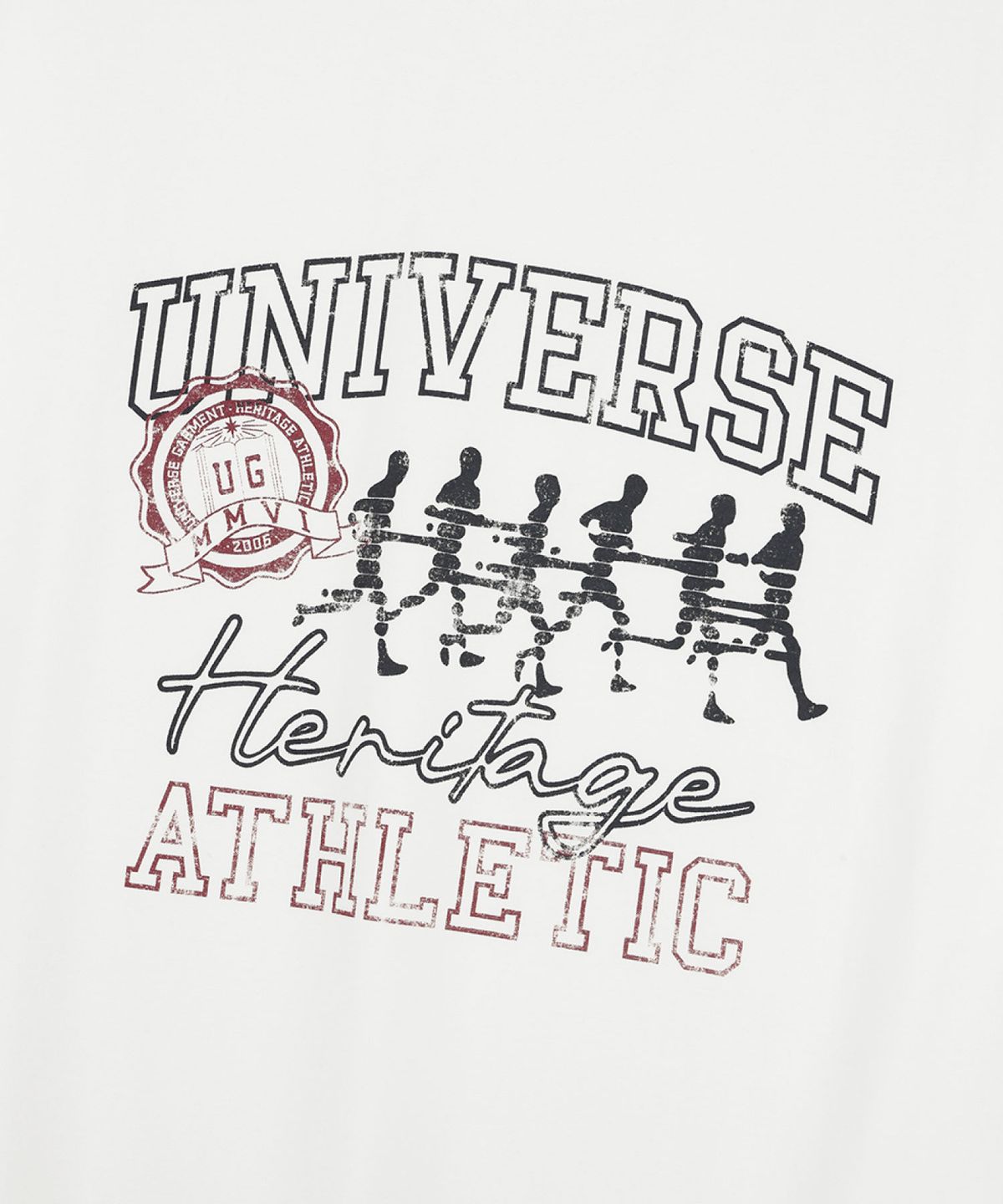 유니버스 가먼트(UNIVERSE GARMENT) UG 빈티지 애슬래틱 클럽 티셔츠_White