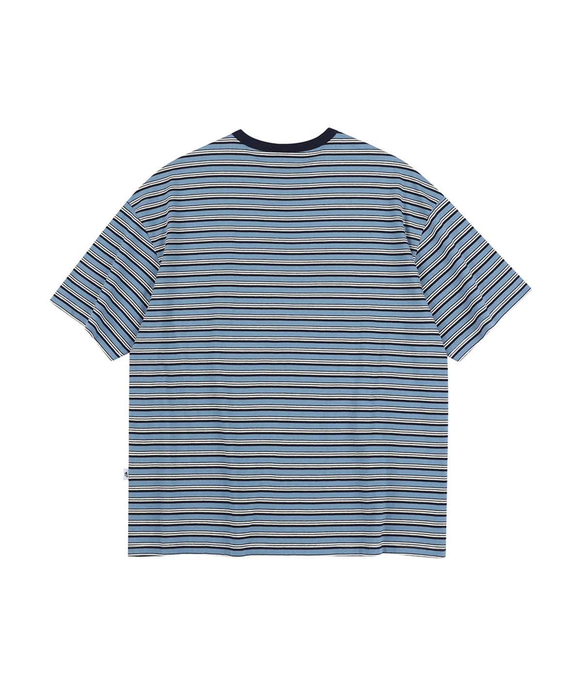 유니버스 가먼트(UNIVERSE GARMENT) UG 스트라이프 엠블럼 티셔츠_Light Blue
