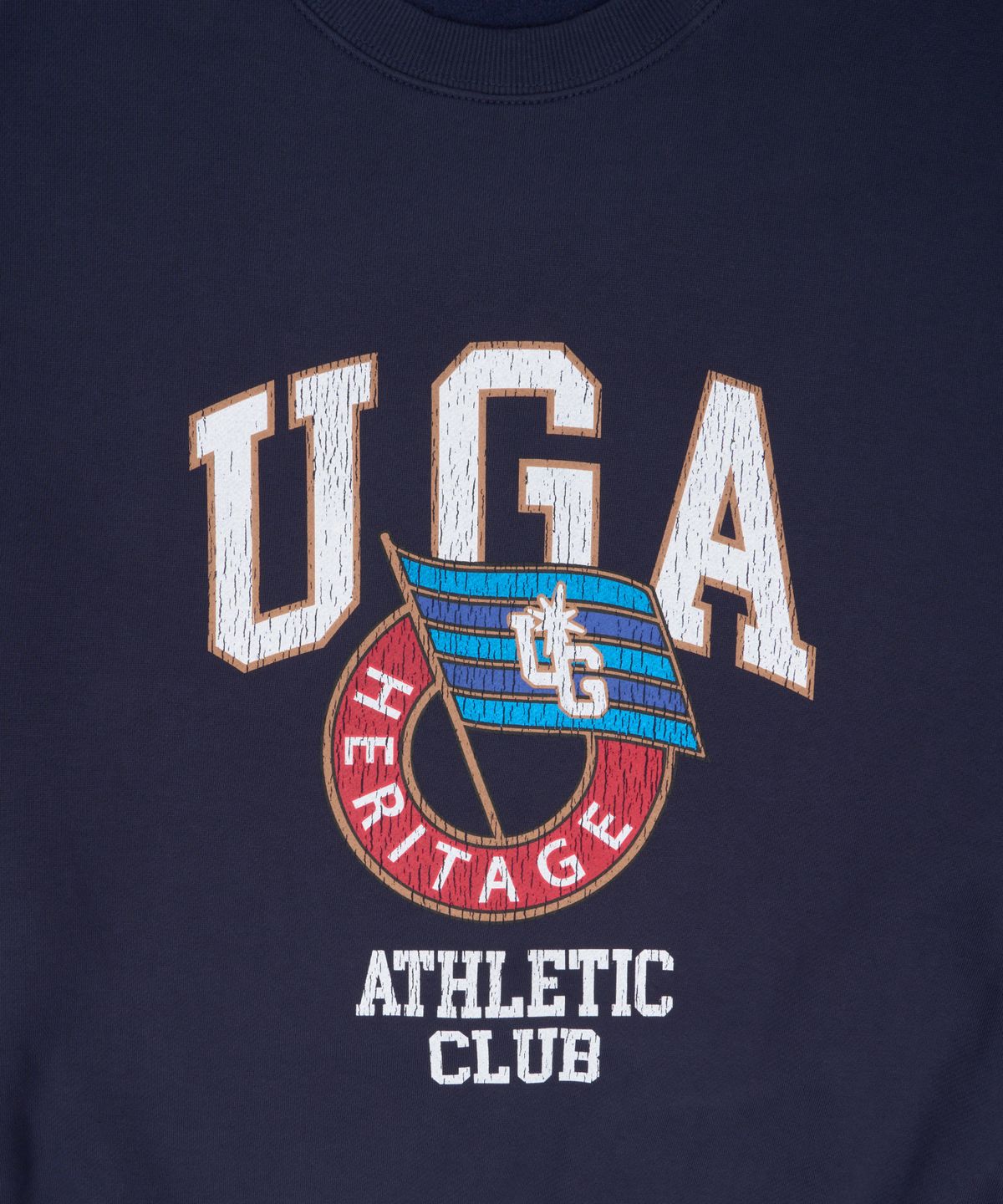 유니버스 가먼트(UNIVERSE GARMENT) UGA 애슬래틱 기모 스웻셔츠_Navy