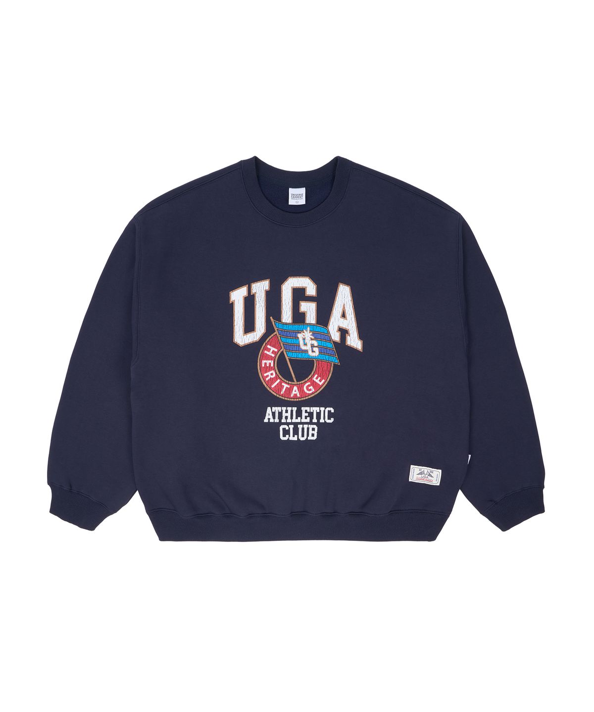 유니버스 가먼트(UNIVERSE GARMENT) UGA 애슬래틱 기모 스웻셔츠_Navy