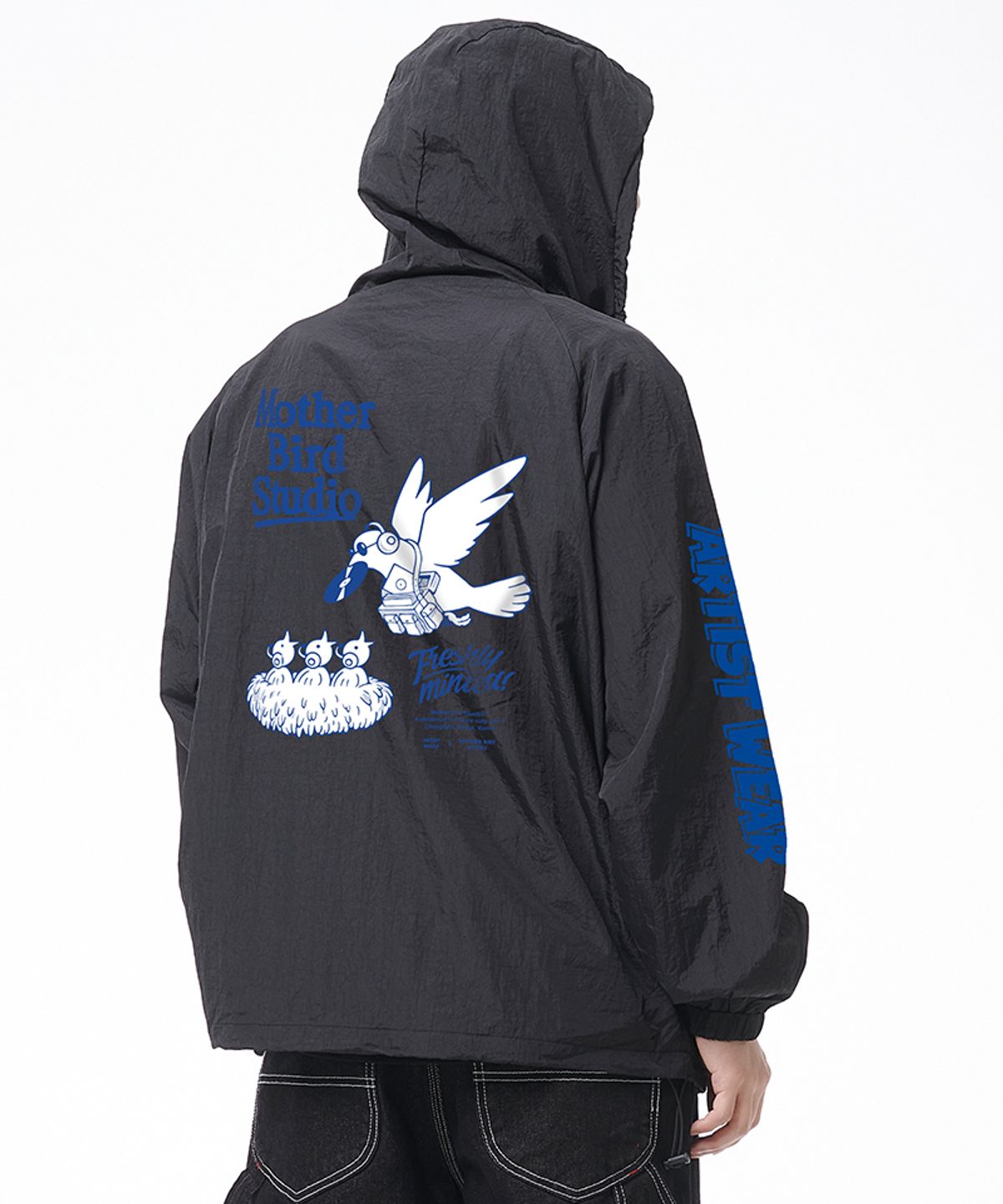 아티스트웨어(ARTISTWEAR) [ATW x 마더버드] 프레슬리민티드 후드 바람막이
